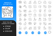 Eco lifestyle outline icon set, an Outline Icon by Icons (Thumbnail 2 of 3)