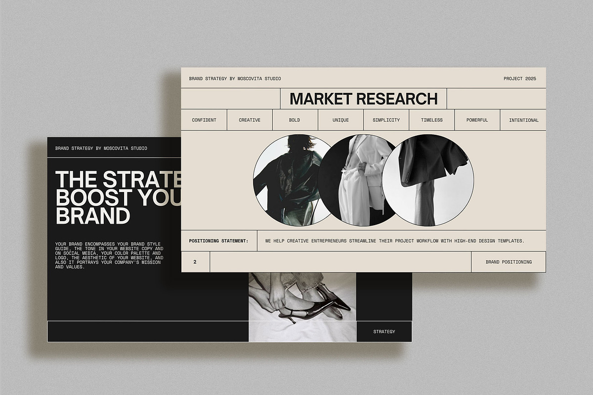 Brand Strategy Presentation Template, a Presentation Template by Moscovita Studio (Photo 4 of 9)
