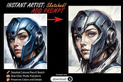 Colored Pencil Sketch AI Prompt, an Action Add-On by 3d_model_tifotizi (Thumbnail 3 of 4)