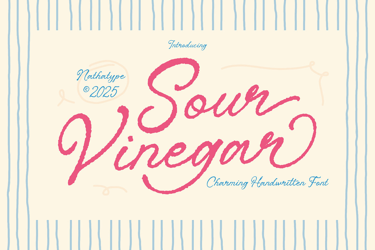 Sour Vinegar, a Handwritten Font by Nathatype (Photo 1 of 11)