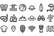 Travel Adventure Icon Set, an Illustration by designvectx (Thumbnail 2 of 3)