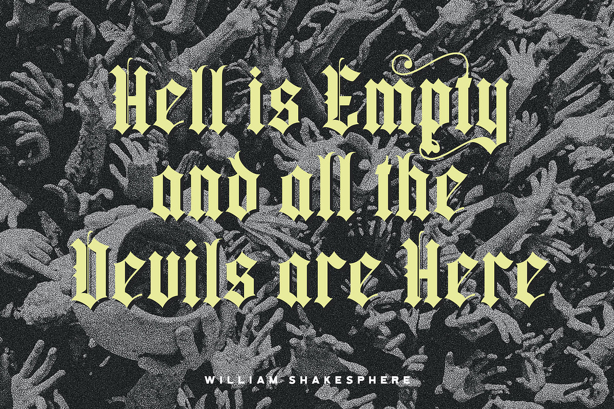 Yugitoy - Blackletter Font, a Blackletter Font by StringLabs (Photo 11 of 13)