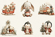 Whimsical Christmas Clipart, an Illustration by DreamCafeArt (Thumbnail 4 of 6)