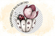 Whimsical Spring Ladybug Clipart, an Illustration by SVGArt (Thumbnail 8 of 9)
