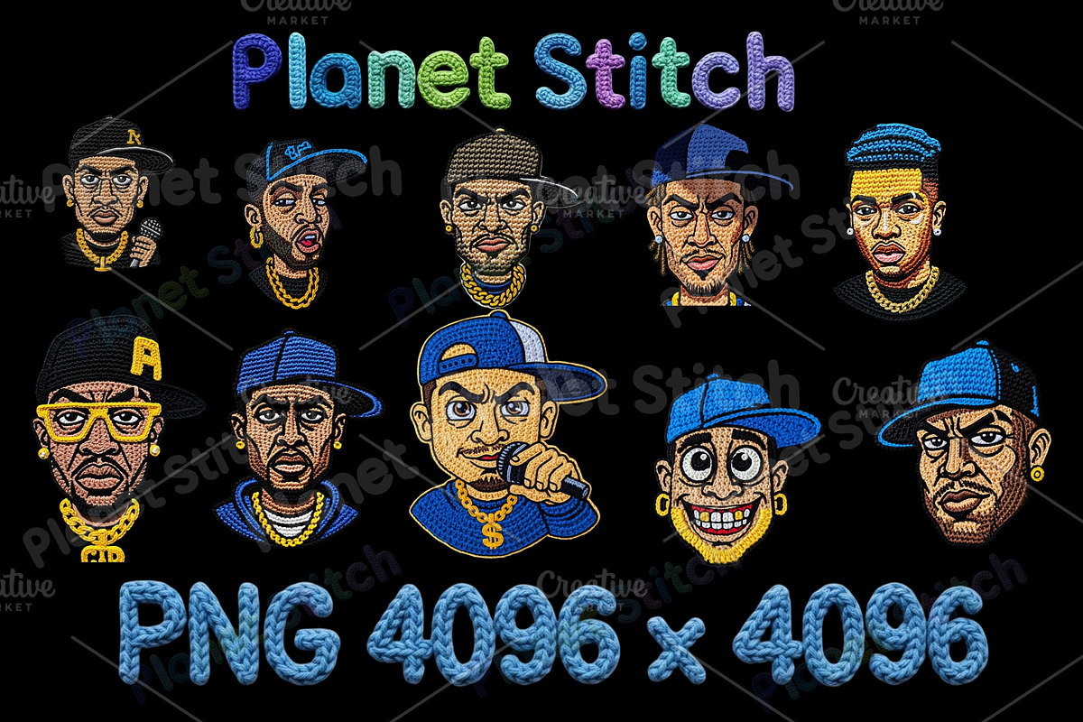 3D Crochet Hip Hop Characters Bundle, an Object Illustration by Atelier Nocturne Graphic (Photo 2 of 5)