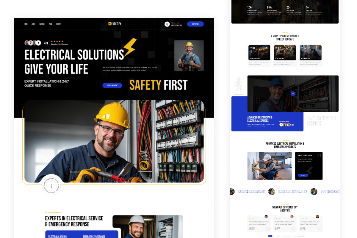 Electrician & Electrical Figma, an UI Kit Template by ArtGalaxy (Photo 3 of 4)