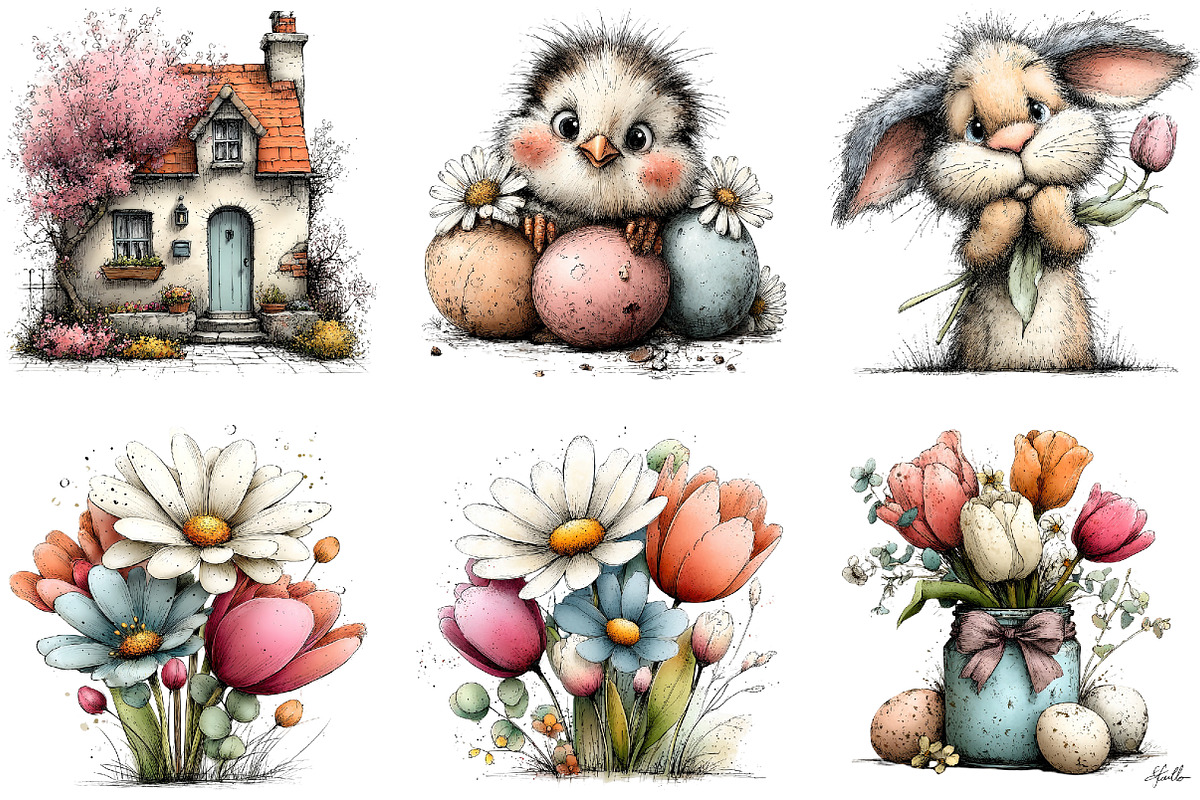 Watercolor Spring Easter Clipart, an Illustration by Sublimation Artist (Photo 5 of 7)