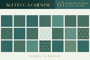 65 Art Deco Geometry Vector Patterns