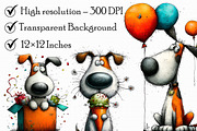 Whimsical Funny Dog Clipart, an Illustration by Libby Wishes (Thumbnail 7 of 7)