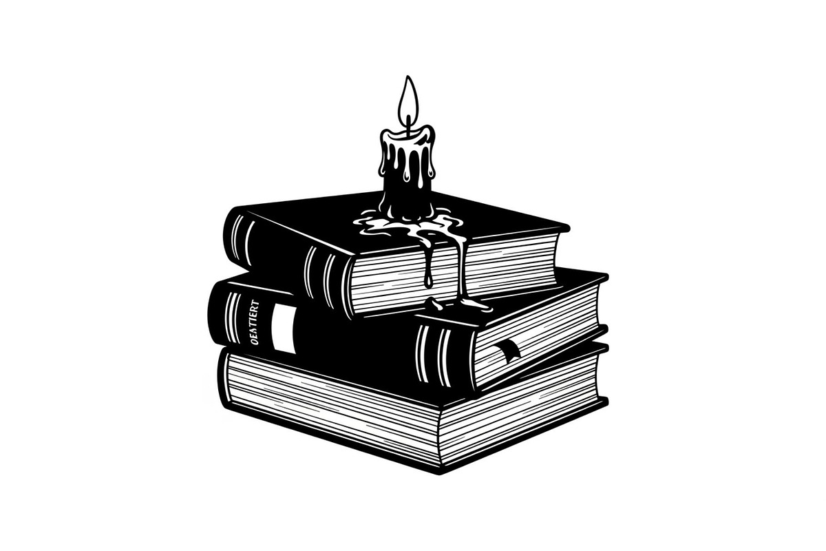 Vintage Book Stack Candle Bundle, an Illustration by jahid234 (Photo 28 of 31)
