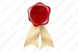 Authentic Wax Seal And Ribbon