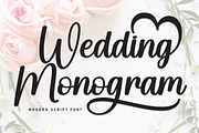 Wedding Monogram | Script Font, a Handwritten Font by Scratchones (Thumbnail 1 of 9)