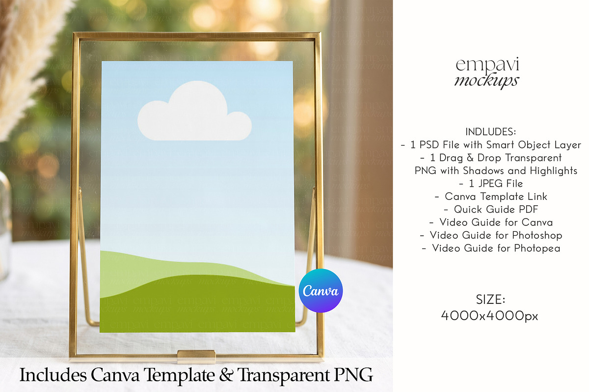 Frame Mockup 5x7, an Advertising Mockup by EmpaviMockups (Photo 3 of 6)