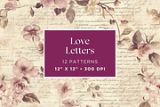 Love Letter Seamless Patterns, a Pattern Graphic by Artful Assets Boutique (Thumbnail 1 of 4)