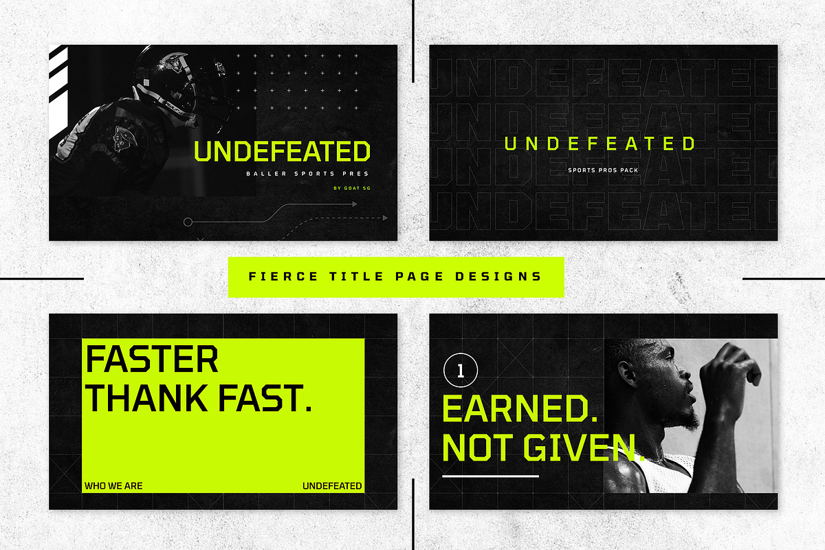 UNDEFEATED - PRO SPORTS KEYNOTE PACK, a Presentation Template by GOAT Design Co. (Photo 5 of 12)