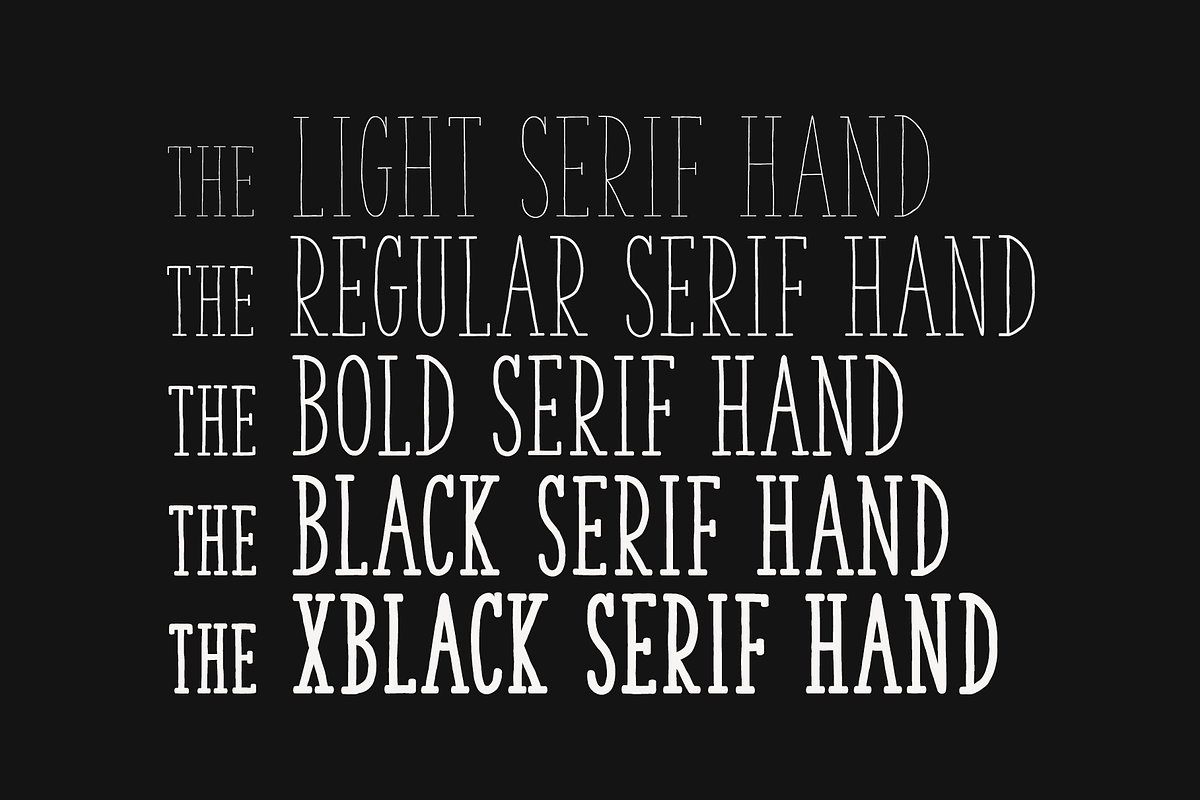 The Serif Hand Font Collection preview 2