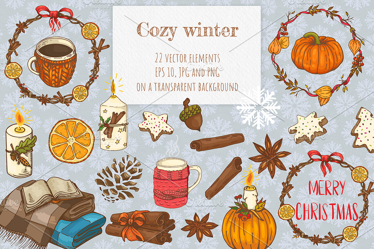 Cozy winter, a Seasonal Illustration by HmarkaShop (Photo 2 of 3)