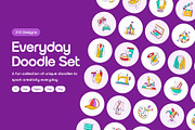 300 Everyday Doodle Icons, an Outline Icon by Creative Stall (Thumbnail 1 of 12)