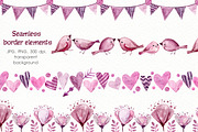 Watercolor Valentine's Day, a Decorative Illustration by Ksenia Markevych (Thumbnail 5 of 8)