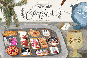 Homemade Cookies Watercolor