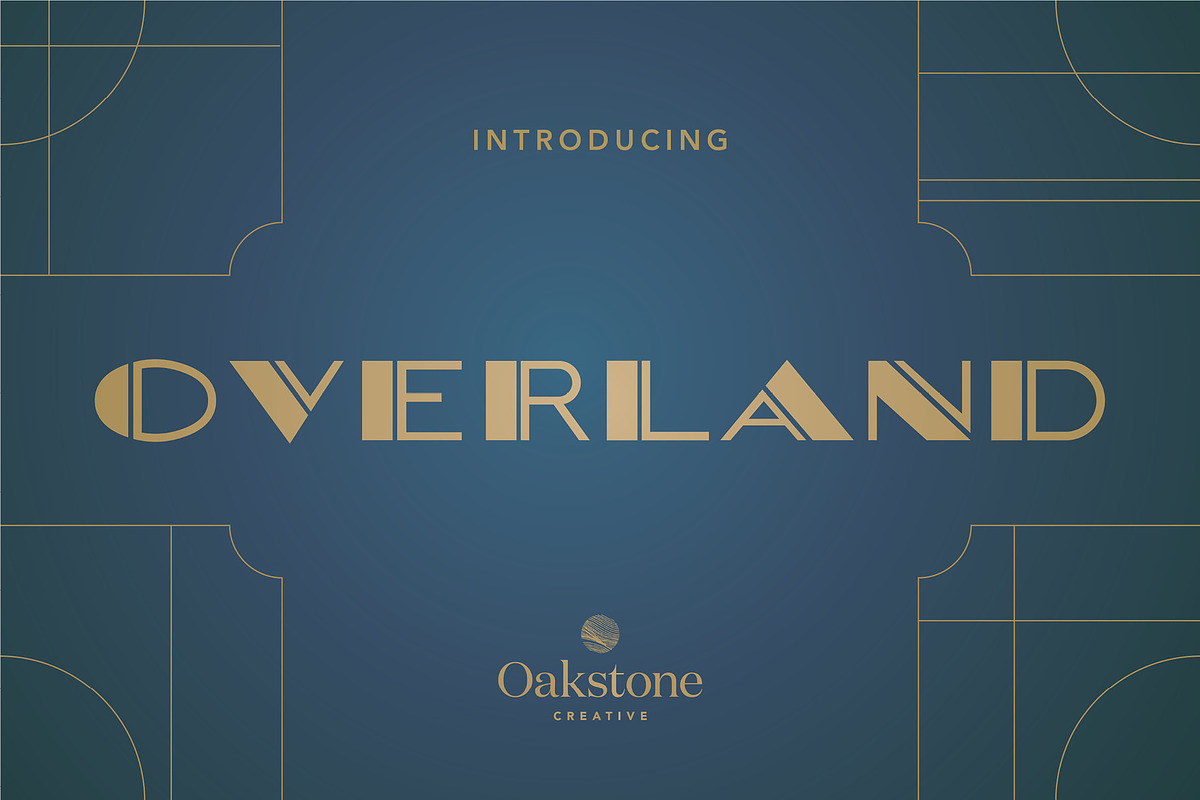 Overlander - Art Deco 1920s Font, a Sans Serif Font by OakstoneCreative (Photo 1 of 8)