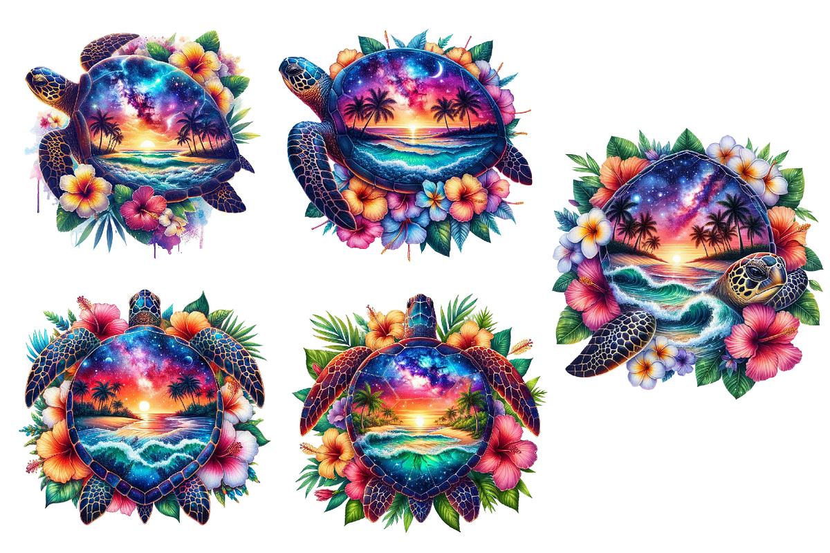 Sunset Sea Turtle Sublimation, an Illustration by Designworld (Photo 3 of 4)