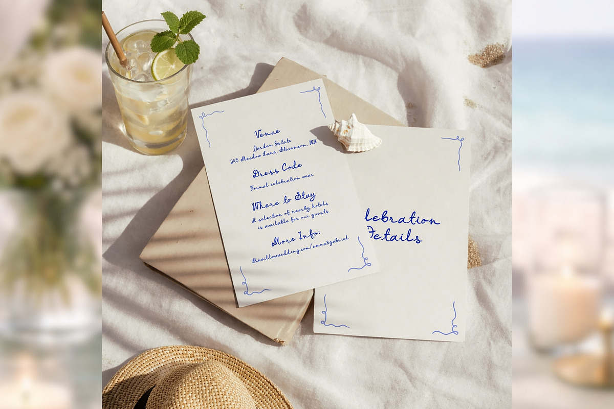 HandDrawn Wedding Invite Canva bd001, an Invitation Template by TyphoonStudio (Photo 4 of 10)