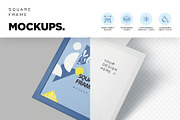 Square Picture Frame Mockups, an Advertising Mockup by megostudi0 (Thumbnail 6 of 7)