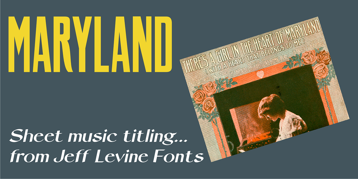 Maryland JNL, a Sans Serif Font by Jeff Levine Fonts