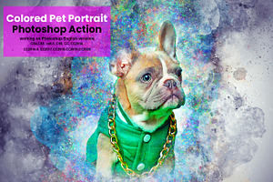 Colored Pet Portrait PS Action