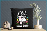Just A Girl Who Loves Sheep SVG PNG, a Graphic by Creativeusart (Thumbnail 2 of 4)