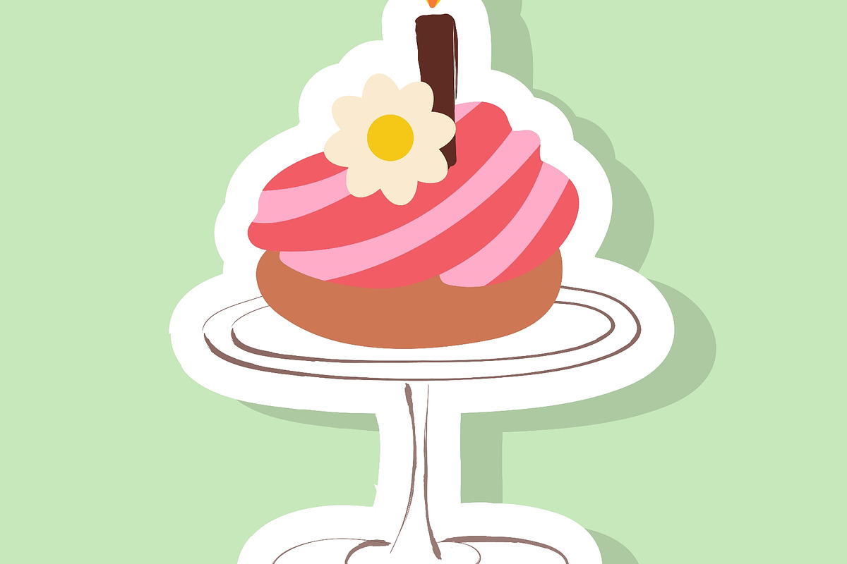 Hand painted bakery set stickers, a Food Illustration by okskukuruza (Photo 2 of 3)