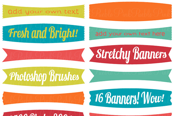 Stretchy Banners Photoshop Brushes preview 3