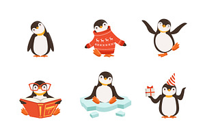 Cute Penguin Cartoon Characters, an Animal Illustration by TopVectors