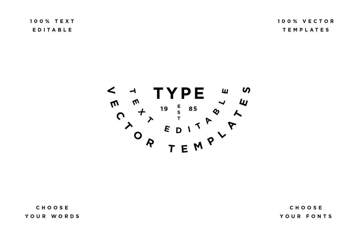 Type Template Vol. 1, a Branding & Logo Template by Misc. Loot Co.