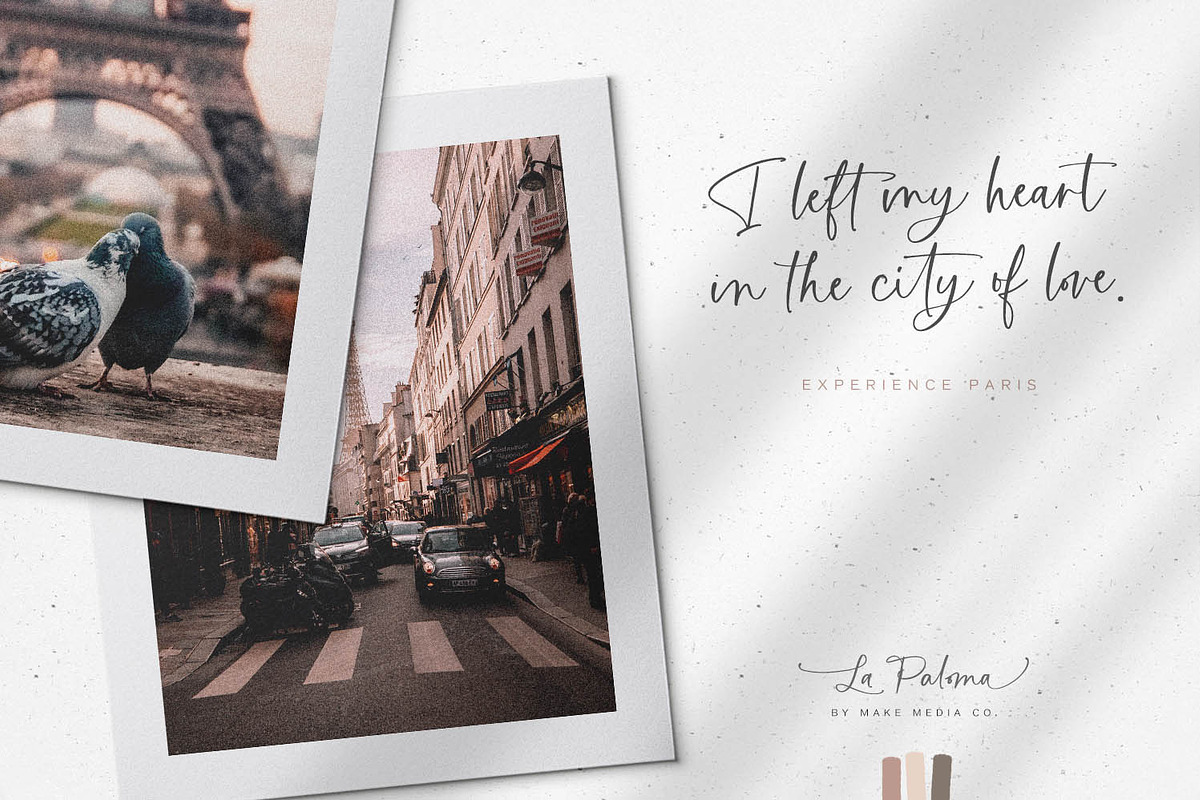 La Paloma Script + Catchwords, a Script Font by Callie Rian & Co. (Photo 5 of 21)
