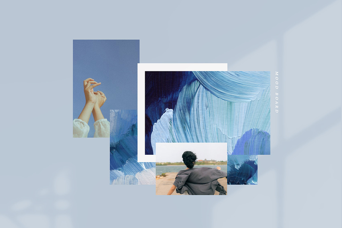 Blue Painted Abstract Backgrounds, a Texture Graphic by Basia Stryjecka (Photo 16 of 18)