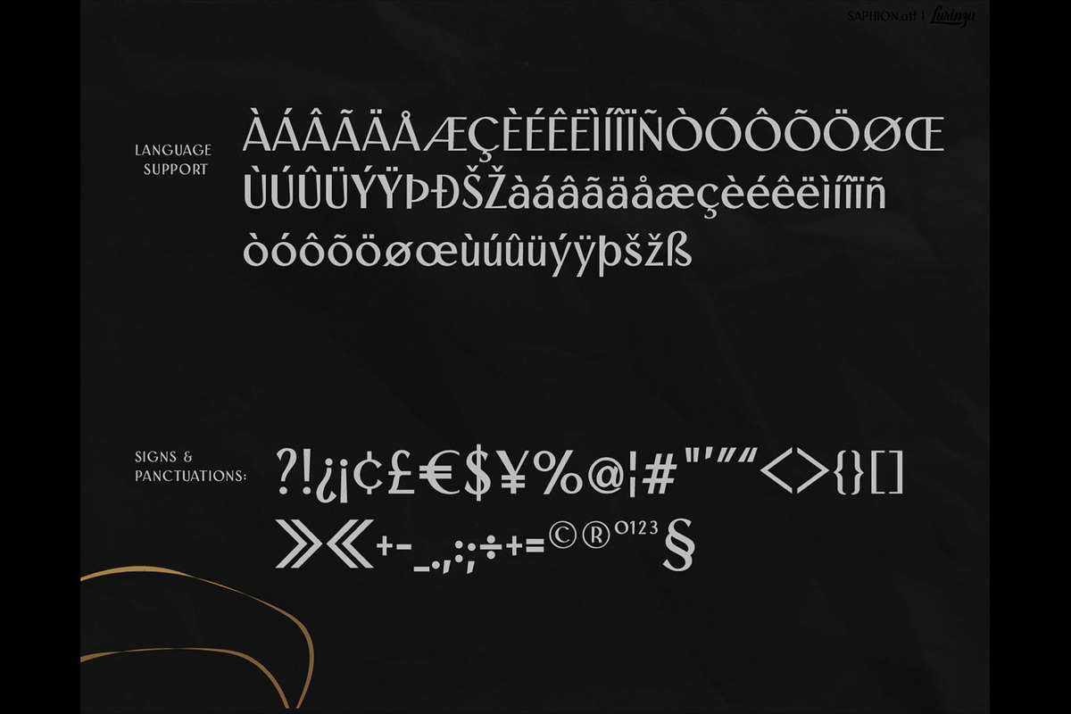 Saphion- Vintage Display Typeface, a Sans Serif Font by Lurinzu Studios (Photo 4 of 9)