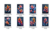 8 blue plant leaves art wall print, a Decorative Illustration by ARTOZEN DIGITAL (Thumbnail 13 of 13)