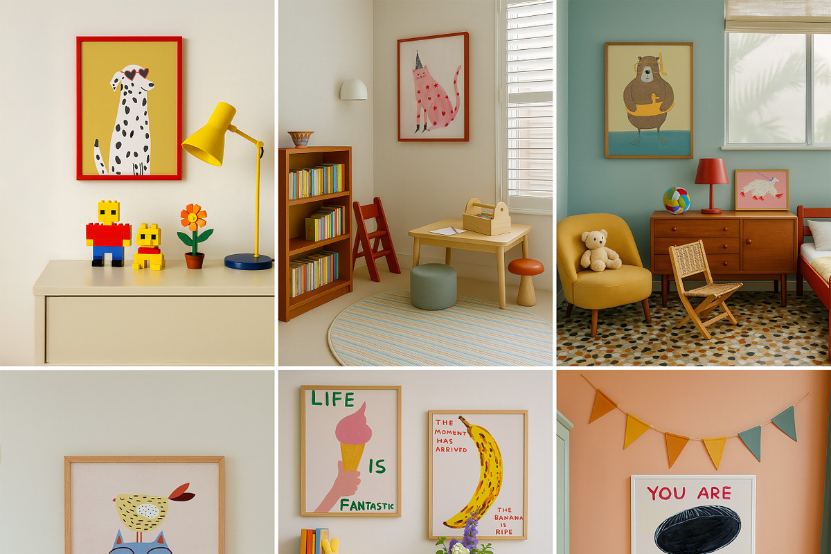 Nursery poster mockups Set of 6 PSD, a Product Mockup by SigaSigaMockup (Photo 4 of 4)