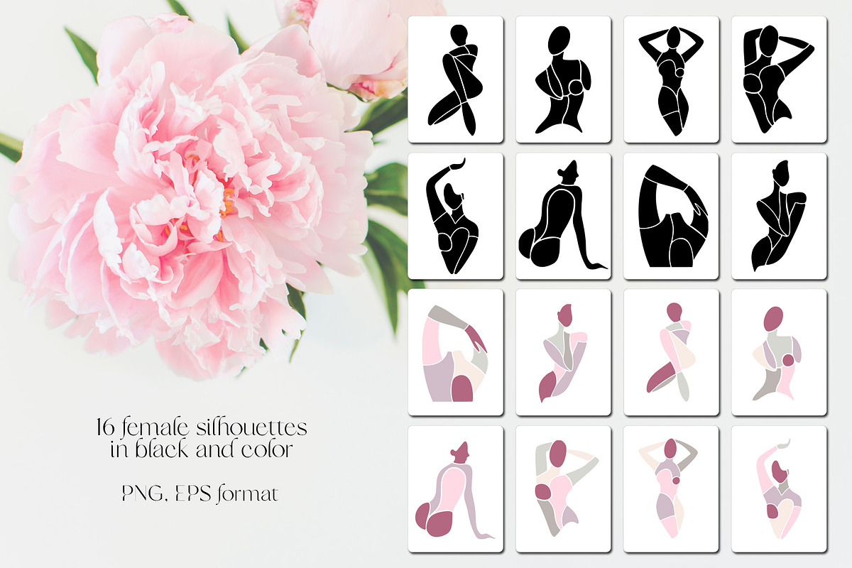 Female bodies and line art peonies, an Object Graphic by Vera●Suleimanova (Photo 9 of 17)