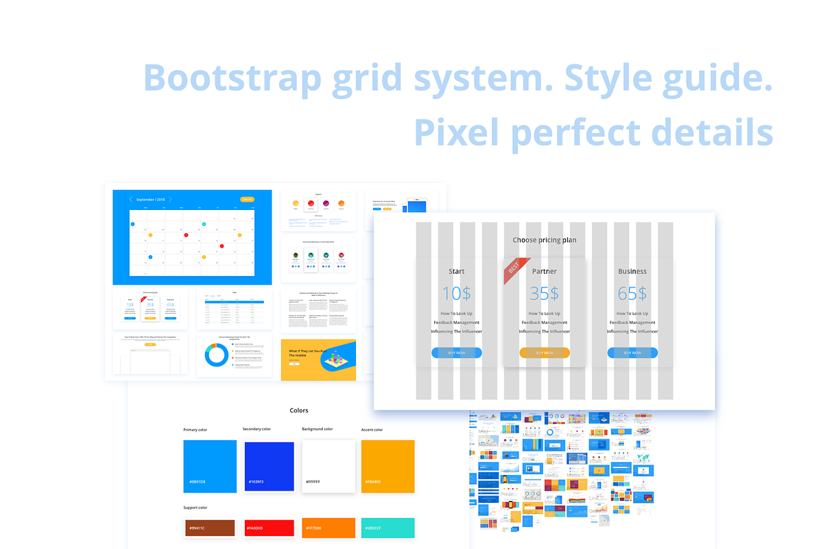 Simple and white UI Kit, an UI Kit Template by Amazing Custom Icons