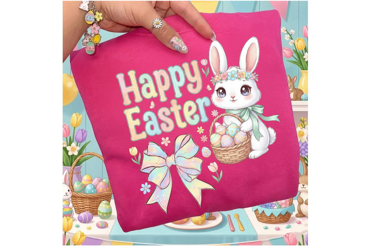 Preppy Happy Easter Png, an Illustration by Designking (Photo 2 of 6)
