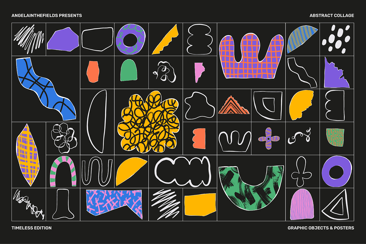 Abstract Collage Vector Clipart Set, an Object Graphic by angelainthefields (Photo 6 of 15)