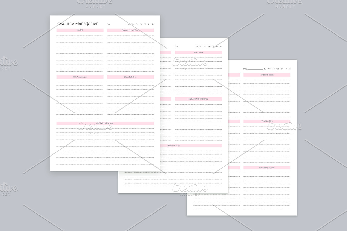 Generic Planning Pages Set V-09, a Stationery Template by shahsoft (Photo 2 of 3)