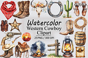 Western Cowboy Clipart, an Illustration by Design Market (Thumbnail 1 of 3)
