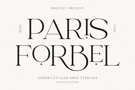 Paris Forbel - Modern Font, a Serif Font by HansCo Studio