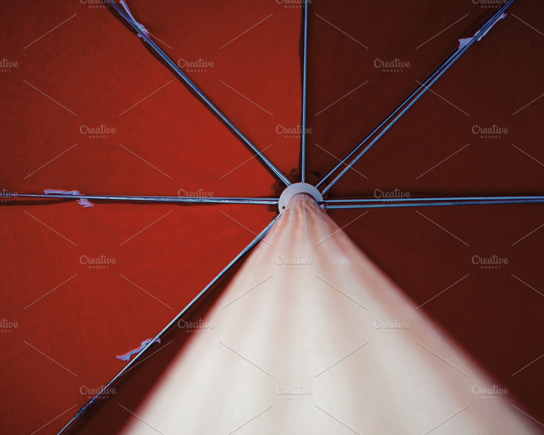 Red umbrella stock picture