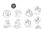Silly Dogs hand drawn prints, an Illustration by Anastasiya Klempach (Thumbnail 4 of 10)