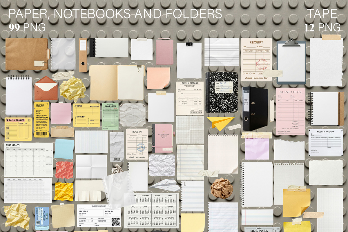 Workspace Collage Creator Kit 250PNG, an Object Graphic by DreamoraArt (Photo 3 of 8)